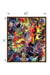 The Art House_Multi Color Canvas Digital Print Fluid Art Painting_Online_at_Aza_Fashions
