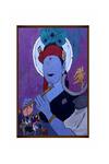 Shop_The Art House_Multi Color Canvas Digital Print Lord Krishna Abstract Painting_at_Aza_Fashions