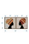The Art House_Multi Color Canvas Handmade Tribal Women Painting Set Of 2 _Online_at_Aza_Fashions