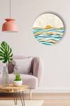 Buy_The Art House_Multi Color Canvas Handmade Sunset Circular Painting _at_Aza_Fashions