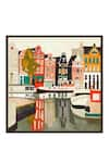 Shop_The Art House_Multi Color Canvas Handmade Amsterdam Abstract Painting _at_Aza_Fashions