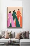 Buy_The Art House_Multi Color Canvas Handmade Abstract Women Painting_at_Aza_Fashions