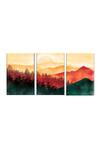 Shop_The Art House_Multi Color Canvas Handmade Landscape Painting Set Of 3_at_Aza_Fashions