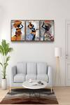 Buy The Art House Multi Color Canvas Handmade Tribal Painting Set Of 3 at Aza Fashions Buy_The Art House_Multi Color Canvas Handmade Tribal Painting Set Of 3_at_Aza_Fashions