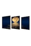 Buy_The Art House_Multi Color Canvas Handmade Moon Painting Set Of 3_Online_at_Aza_Fashions