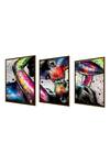Buy_The Art House_Multi Color Canvas Handmade Human Abstract Paintings Set Of 3_Online_at_Aza_Fashions