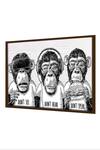 Buy_The Art House_Multi Color Canvas Handmade 3 Wise Monkey Painting_Online_at_Aza_Fashions