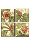 Shop_The Art House_Floral Handmade Canvas Painting (Set of 4)_at_Aza_Fashions
