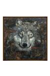 Shop_The Art House_Multi Color Canvas Handmade Wolf Face Painting _at_Aza_Fashions