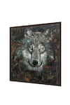 Buy_The Art House_Multi Color Canvas Handmade Wolf Face Painting _Online_at_Aza_Fashions