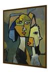 Buy_The Art House_Multi Color Canvas Handmade Cubism Faces Painting_Online_at_Aza_Fashions
