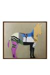 Shop_The Art House_Multi Color Canvas Handmade Zebra Abstract Painting_at_Aza_Fashions