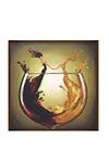 Shop_The Art House_Multi Color Canvas Handmade Wine Glass Painting_at_Aza_Fashions