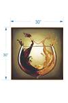 The Art House_Multi Color Canvas Handmade Wine Glass Painting_Online_at_Aza_Fashions