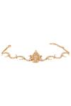 Shop_Opalina Soulful Jewellery_Gold Plated Crystals Elephant Motif Choker _at_Aza_Fashions