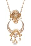 Buy_Opalina Soulful Jewellery_Gold Plated Crystals Elephant Motif Pendant Necklace _Online_at_Aza_Fashions