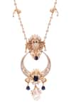 Buy_Opalina Soulful Jewellery_Gold Plated Elephant Motif Long Pendant Necklace _Online_at_Aza_Fashions