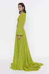 Shop_Deme by Gabriella_Green Crepe One Shoulder Gown _Online_at_Aza_Fashions