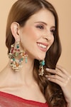 Buy_Dugran By Dugristyle_Multi Color Kundan Bead Drop Dangler Earrings_at_Aza_Fashions