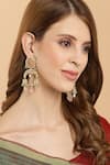 Buy_Dugran By Dugristyle_Pink Kundan Bead Drop Dangler Earrings _at_Aza_Fashions