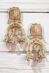 Dugran By Dugristyle_Pink Kundan Bead Drop Dangler Earrings _Online_at_Aza_Fashions
