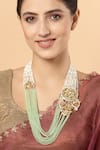 Buy_Dugran By Dugristyle_Gold Plated Multi Layered Kundan Pearl Necklace _at_Aza_Fashions