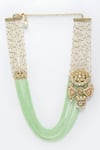 Shop_Dugran By Dugristyle_Gold Plated Multi Layered Kundan Pearl Necklace _at_Aza_Fashions