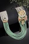 Dugran By Dugristyle_Gold Plated Multi Layered Kundan Pearl Necklace _Online_at_Aza_Fashions