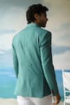 Shop_Philocaly_Green 100% Linen Firenze Shacket Blazer _at_Aza_Fashions