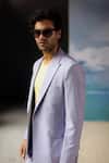 Buy_Philocaly_Purple 100% Perennial Wool Lavanda Suit _Online_at_Aza_Fashions