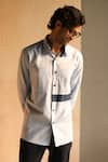 Philocaly_Blue 100% Cotton Memphis Shirt _Online_at_Aza_Fashions