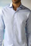 Buy_Philocaly_Blue 100% Cotton Manhattan Shirt _Online_at_Aza_Fashions