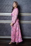 Buy_Leela By A_Pink Tencel Floral Round Maxi Dress _Online_at_Aza_Fashions