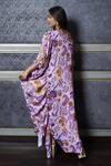 Shop_Leela by A_Purple Tencel Floral Print Kaftan Dress_at_Aza_Fashions