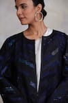 Shop_Priyanka Raajiv_Black Brocades, Handwoven Tissues, Prints And Embroideries, Kumud Jacket _Online_at_Aza_Fashions