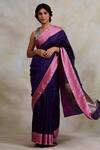 Buy_Priyanka Raajiv_Purple Kalpi Banarasi Woven Saree_at_Aza_Fashions