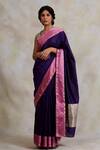 Shop_Priyanka Raajiv_Purple Kalpi Banarasi Woven Saree_at_Aza_Fashions