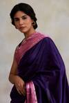 Shop_Priyanka Raajiv_Purple Kalpi Banarasi Woven Saree_Online_at_Aza_Fashions