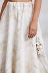 Shop_Priyanka Raajiv_White Brocades And Handwoven Tissue, Cottons, Prints, Gule Makhmal Lehenga Set _Online_at_Aza_Fashions