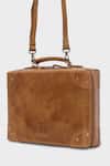 Tan & Loom_Brown Travellers Trunk Sling Bag _Online_at_Aza_Fashions