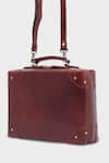 Tan & Loom_Brown Vintage Trunk Style Sling Bag _at_Aza_Fashions