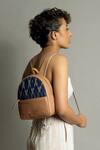 Buy_Tan & Loom_Blue Navy Ikat Designer Backpack_at_Aza_Fashions