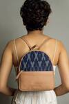 Buy_Tan & Loom_Blue Navy Ikat Designer Backpack_Online_at_Aza_Fashions