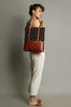 Buy_Tan & Loom_Black Ikat Tote Bag _Online_at_Aza_Fashions