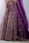 Shop_Ambrosia_Purple Nylon Mesh Floral Embroidered Lehenga Set_Online_at_Aza_Fashions