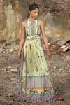Buy_Bhanuni By Jyoti_Green Viscose Bloom Printed Maxi Dress_at_Aza_Fashions