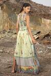 Shop_Bhanuni By Jyoti_Green Viscose Bloom Printed Maxi Dress_at_Aza_Fashions