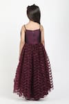 Shop_Jelly Jones_Purple Silk Embroidery Fringe Asymmetric Bow Gown _at_Aza_Fashions