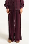 Buy_APZ_Purple Pure Silk Flared Pants  _Online_at_Aza_Fashions