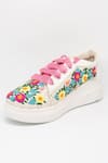 Shop_The Saree Sneakers_Multi Color Embroidered Floral Sneakers _at_Aza_Fashions